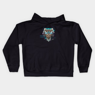 Mecha ram sheep Kids Hoodie